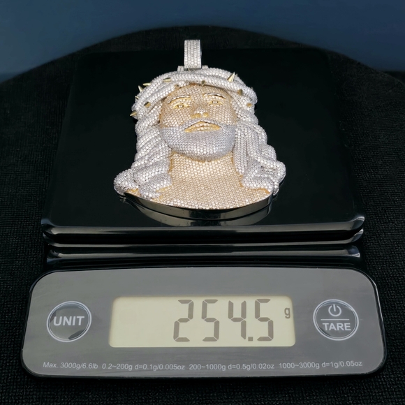 🔥3D Jesus Piece Pendant – Moissanite Flooded – 925 Sterling Silver – HEAVY 🔥